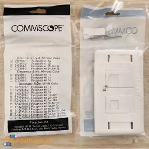 Bao bì Mặt nạ mạng 2 cổng, màu trắng 2-1427030-2 Commscope/AMP