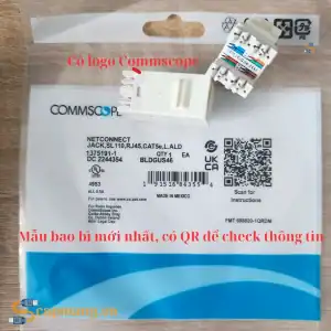 Mẫu bao bì mới Ổ cắm mạng cat5e Commscope/AMP mã 1375191-1