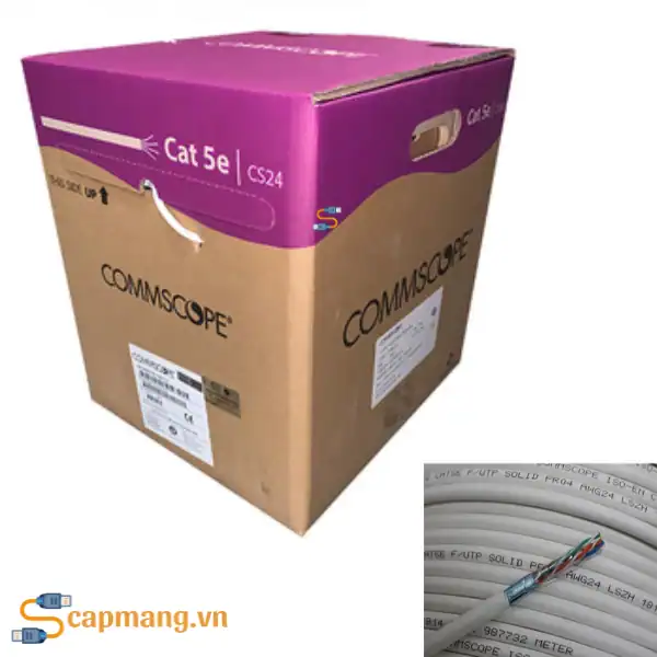 Cáp mạng Cat5e chống nhiễu Commscope/AMP mã 219413-2, 305m/thùng