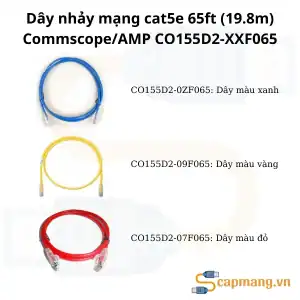 Dây nhảy mạng cat5e 65ft (19.8m) Commscope/AMP CO155D2-XXF065