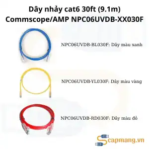 Dây nhảy cat6 30ft (9.1m) Commscope/AMP NPC06UVDB-XX030F