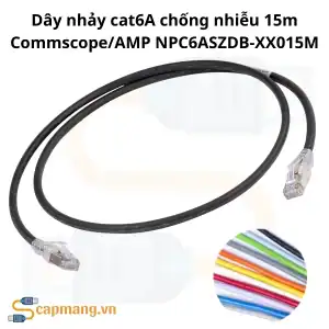 Dây nhảy cat6A chống nhiễu 15m Commscope/AMP NPC6ASZDB-XX015M