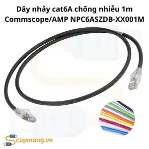 Dây nhảy cat6A chống nhiễu 1m Commscope/AMP NPC6ASZDB-XX001M