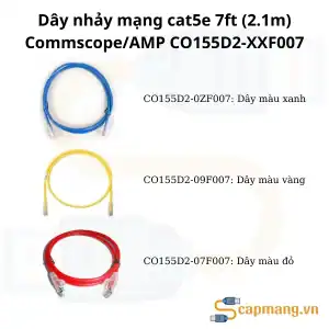 Dây nhảy mạng cat5e 7ft (2.1m) Commscope/AMP CO155D2-XXF007
