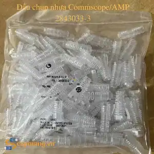 Đóng gói Đầu chụp nhựa cáp Cat6 Commscope/AMP 2843033-3