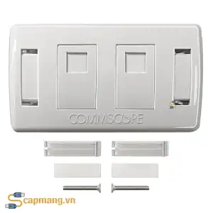 Mặt nạ mạng 2 cổng, màu trắng 2-1427030-2 Commscope/AMP