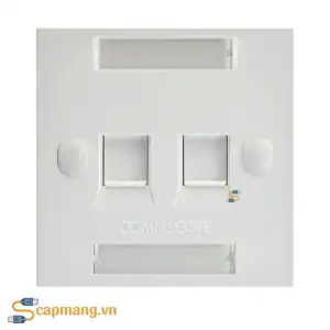 Mặt nạ mạng hình vuông 2 cổng, màu trắng 760245389 Commscope/AMP