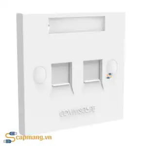 Mặt nạ mạng hình vuông 2 cổng, màu trắng 760249251 Commscope/AMP