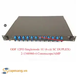 ODF 12FO Singlemode 1U (6 SC DUPLEX) mã 2-1348960-4 Commscope/AMP