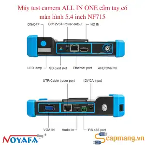 Các cổng kết nối máy test camera ALL IN ONE cầm tay có màn hình 5.4 inch NF715