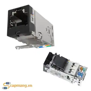 Ổ cắm mạng cat6A Commscope/AMP mã 2153449-2 màu đen