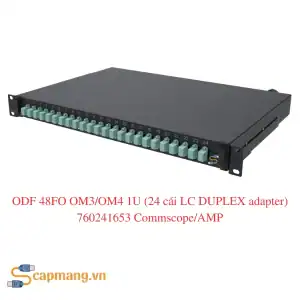 ODF 48FO OM3/OM4 1U (24 LC DUPLEX) mã 760241653 Commscope/AMP