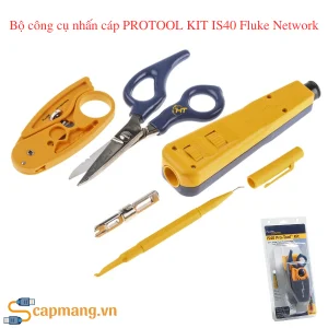 Bộ công cụ nhấn cáp PROTOOL KIT IS40 Fluke Network chi tiết đầy đủ phụ kiện