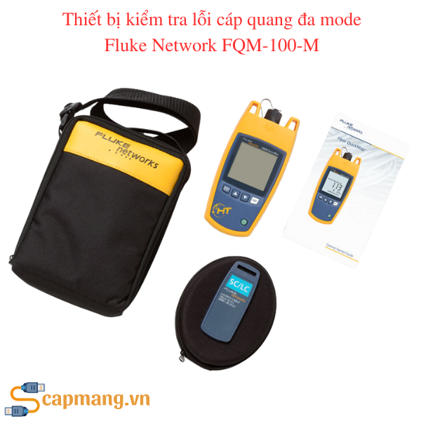 Thiết bị kiểm tra lỗi cáp quang đa mode Fluke Network FQM-100-M đầy đủ phụ kiện