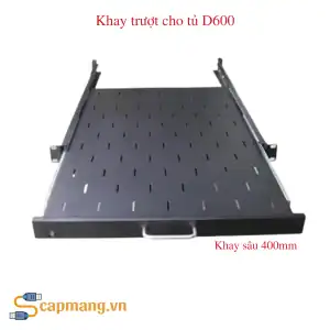 Khay trượt 600 cho tủ mạng sâu 600mm chuẩn 19" D400mm