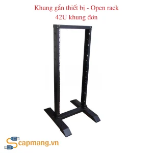 Khung gắn thiết bị 19'' 42U khung đơn Open rack 42U