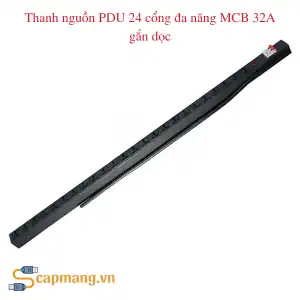 Thanh nguồn PDU 24 cổng đa năng MCB 32A gắn dọc