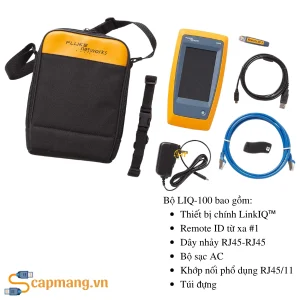 Thiết bị kiểm tra cáp mạng LinkIQ Fluke Networks LIQ-100 đầy đủ phụ kiện