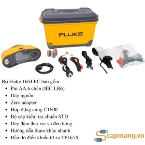 Thiết bị kiểm tra lắp đặt điện Fluke 1664 FC đầy đủ phụ kiện