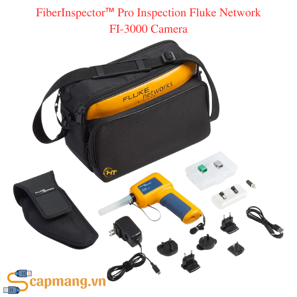 Thiết bị kiểm tra MPO chuyên Nghiệp Fiber Inspectora Fluke Network FI-3000 camera đủ phụ kiện