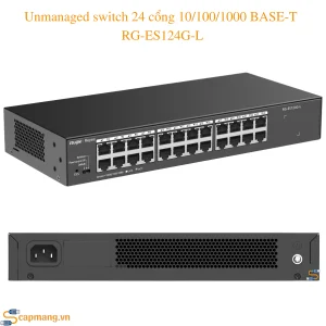 Unmanaged switch 24 cổng 10/100/1000 BASE-T RG-ES124G-L