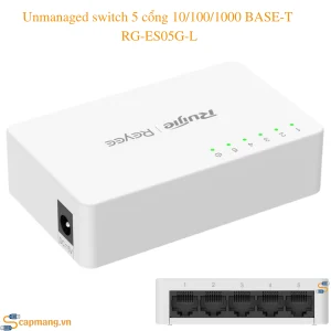 Unmanaged switch 5 cổng 10/100/1000 BASE-T RG-ES05G-L